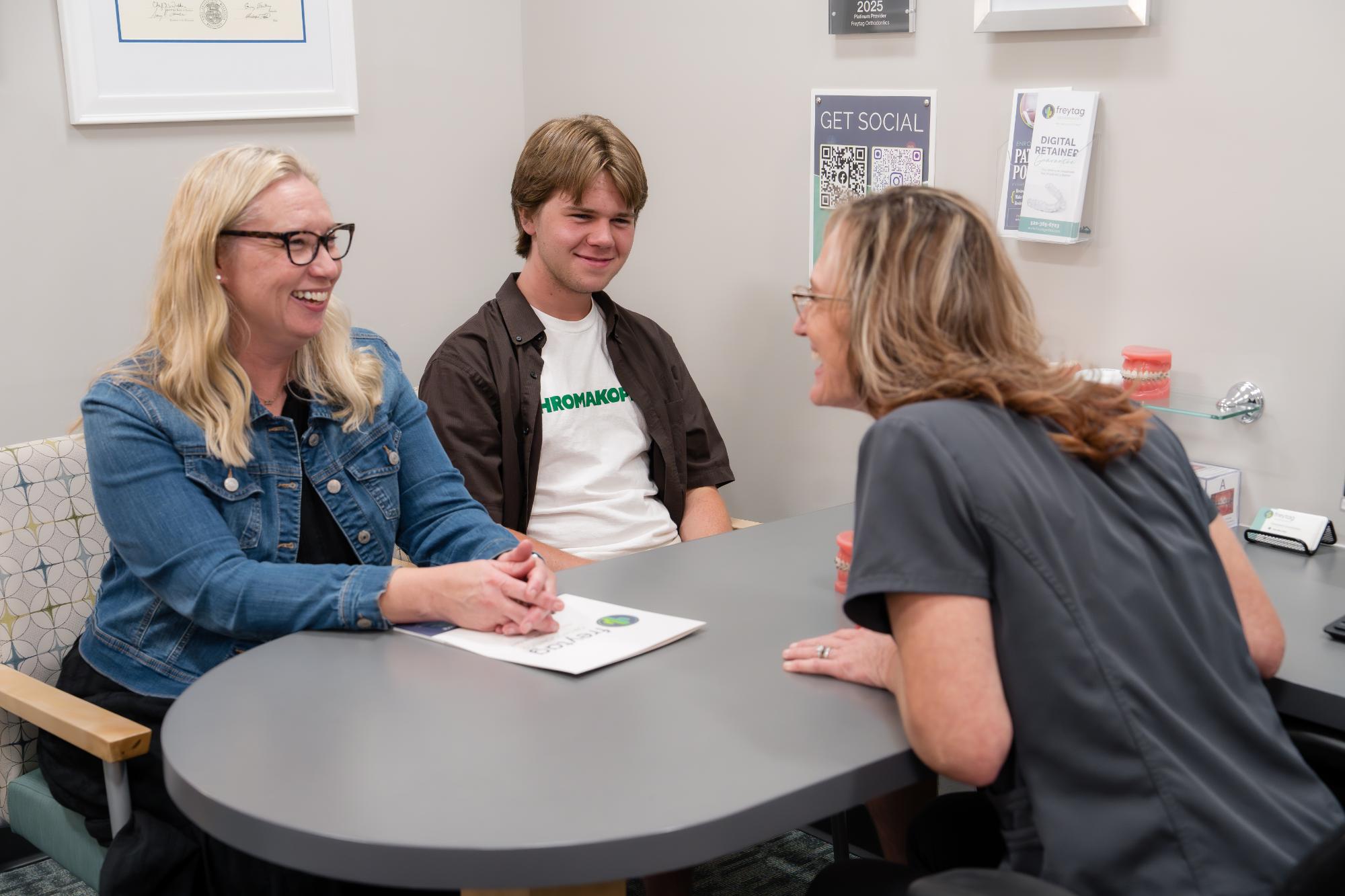 Patient meeting Dr. Freytag for a free orthodontic consultation in Oro Valley